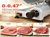 10 Inch Electric Meat Slicer, 0-0.47" Adjustable Thickness Deli Food Slicer, 150W High-Efficiency 84581592