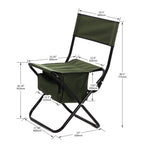 ZUN 2-piece Folding Outdoor Chair with Storage Bag, Portable Chair for indoor, Outdoor Camping, Picnics 22963446