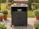 Foldable Outdoor Prep Station BBQ Cart Patio Dining Cart Foldable Outdoor Kitchen Island Grill Cart N719P407404B