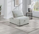 Convertible Wide-Welt Corduroy Sofa Sleeper Sofa Chair W/ Pull-Out Bed Ash B089P296905