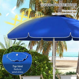 ZUN Outdoor beach umbrella-Sapphire Blue （Prohibited by WalMart） 00404610