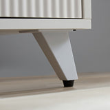 Sideboard Buffet cabinet with 4 doors and removable shelves, for living room, dining room, ivory W1705P179834