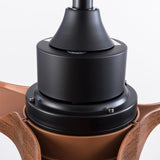 Hot sales 52 Inch Modern Ceiling Fan With 3 Color Dimmable 3 Solide Wood Blades Remote Control W2991P338644