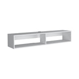 Warrior 59" Floating Tv Stand with Two open shelves, media compartments and cable management B070P224231