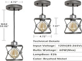Industrial Pendant Lighting for Kitchen Island, Rustic Mini Cage Pendant Light, Farmhouse Pendant 11961850