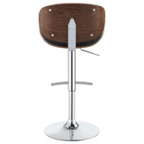 ZUN Black and Chrome Adjustable Bar Stool B062P153496