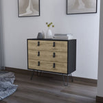 ZUN Kimball Hairpin Legs Dresser with 3-Drawers and Modern Design B128P176106