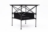 ZUN Set of 3, Folding Outdoor Table and Chairs Set for Indoor, Outdoor Camping, Picnics, Beach,Backyard, 32774116