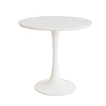 ZUN 31.5" White Round Dining Table, Tulip Table Kitchen Dining Table 2-4 People with MDF Table Top & W2189131694