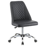 Grey and Chrome Adjustable Desk Chair B062P153789