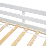 ZUN Twin Low Loft Bed with Slide, Ladder, Safety Guardrails, No Box Spring Needed,White W504P145269