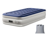 Twin Air Mattress with Built-in Pump, 18in Raised Comfort Blow up Mattress, Double Chamber Airbed, 83667549