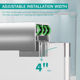 56"-60" W x 58" H Double Sliding Bathtub Shower Door, Semi-Frameless Bypass Tub Door, 1/4" W1573P292497
