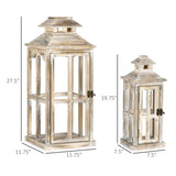 2 packs of 28 "/20" wooden lanterns decorated 96492815