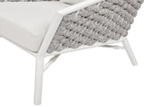 Rowan 30.5 Rope Barrel Back Patio Accent Arm Chair, Set of 2, Optic White Acrylic B2719P245980