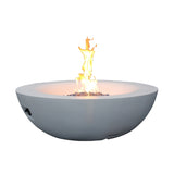 ZUN 42 Inch Outdoor Concrete Propane gas Fire Pit bowl in Antique white color W2620P182362