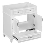 ZUN 30'' Bathroom Vanity without Top,Solid Wood Frame Bathroom Storage Cabinet with Soft Closing N710P170784K