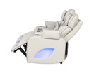 ZUN Fortuner Modern Style Upholstery Recliner Loveseat Made with Wood & Massage Function Included-Beige B009P287719