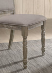 ZUN Ferran Wood Pedestal Dining Chair in Reclaimed Gray, Set of 2 T2574P164567