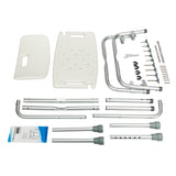 Medical Bathroom Safety Shower Tub Heavy Duty Aluminium Alloy Bath Chair Bench with Back White 77592932