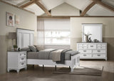 ZUN Clelane Wood Bedroom Set with Shiplap Panel Queen Bed, Dresser, Mirror, and Two Nightstands T2574P202587