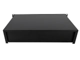 19" 3U Steel Plate DJ Drawer Equipment Cabinet with Keys Black 56432307