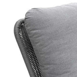 Contemporary Minimalist Gray Wicker Rocking Chair with Soft Polyester Cushions and Durable Wooden N767P229004G