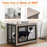 ZUN Dog Crate Furniture, Large Dog Kennel, 38"Wooden Pet Furniture with Pull-Out Tray, Home and Indoor W1212120267