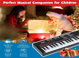 Black 37 Keys Kids Electronic Keyboard with Microphone, 8 Tones & 8 Rhythms Piano Toy for Ages 3 73169368