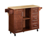 ZUN Mobile Kitchen Island Cart With 3 drawers W1820138608