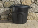 20 Gallon Heavy Duty Plastic Garbage Can, Included Lid, Black 10353555