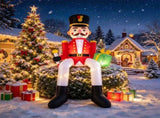 8.7 FT Lighted Inflatable Christmas Nutcracker Yard Decoration with Built-in LED Lights, Blow Up 36971485