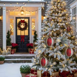 4PCS Set 4.7" Christmas Glass Ball Ornaments Holiday Tree Hanging Decorations Party Decor Supplies 06070942