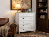 White embossed P2 Particleboard MDF Melamine 80*40*115cm Framed, Double Handles, Five 95142480