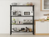 4-Layer Plastic Coated Iron Shelf 140*90*35 Black 45666583