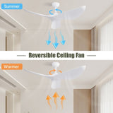 38 Inch Ceiling Fan Without Light, Modern Indoor Outdoor Ceiling Fans with DC Motor Remote Control W934P187535