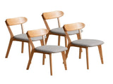 (Set of 4 pcs) Dining Chairen FAS Grade Oak Natural Made in North America 100% Dirt-free 86470933