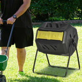 Yellow tumbling outdoor compound fertilizer drum 162L 66941545