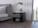 Light Gray Elegant Drawer Nightstand B062P175059