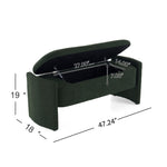 ZUN Elegant Long - shaped Storage Ottoman Bench of boucle material with Simple and Grand Design, Dark N769P227979M