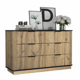 Modern Multi-functional Six-drawer MDF Cabinet,The perfect combination of rounded corners and 23515202
