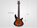 44 Inch GIB 5 String H-H Pickup Laurel Wood Fingerboard Electric Bass Guitar 62416959