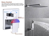 Shower System Shower Faucet Combo Set Wall Mounted with 12" Rainfall Shower Head and handheld shower 87609196