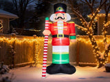 12FT Tall Lighted Christmas Inflatable Decoration, Inflatable Giant Soldier, Funny Blow Up Yard 85375747