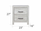 ZUN Modern Style 2-Drawer Nightstand Made with Wood in Gray B009P152651