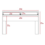 ZUN Black Wengue 2-Drawer Computer Desk B06280444