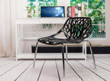 4pcs Bird's Nest Style Lounge Chair Black 75540530