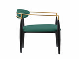 Modern Contemporary 2pcs Side Chairs Green Fabric Upholstered Ultra Stylish Chairs Set B011139604