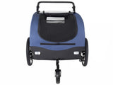 2-in-1 Bike Trailer & Pet Stroller for Dogs up to 110lbs Foldable Pet Carrier Cart with Front W1364P406669