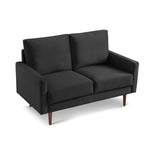 ZUN 57.1” Modern Decor Upholstered Sofa Furniture, Wide Velvet Fabric Loveseat Couch, Solid Wooden Frame B082111405